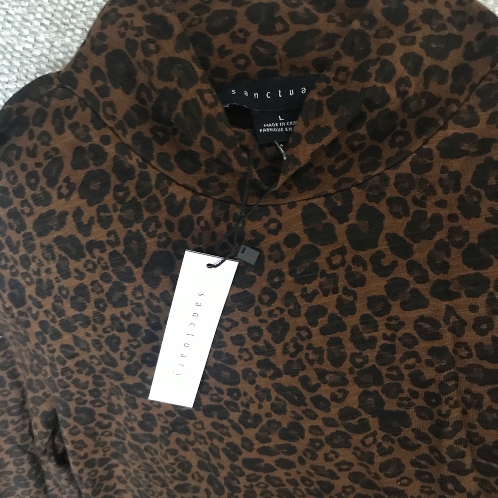 Sanctuary leopard Mock turtleneck